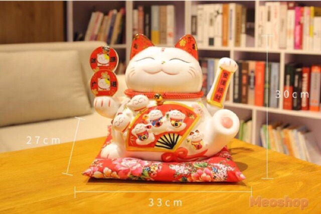 Mèo thần tài Gọi tiền vào Chiêu tài lộc loại siêu lớn kèm quà