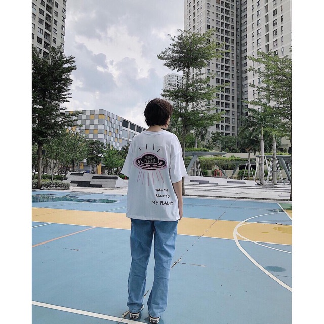 Áo thun tay lỡ unisex phi thuyền