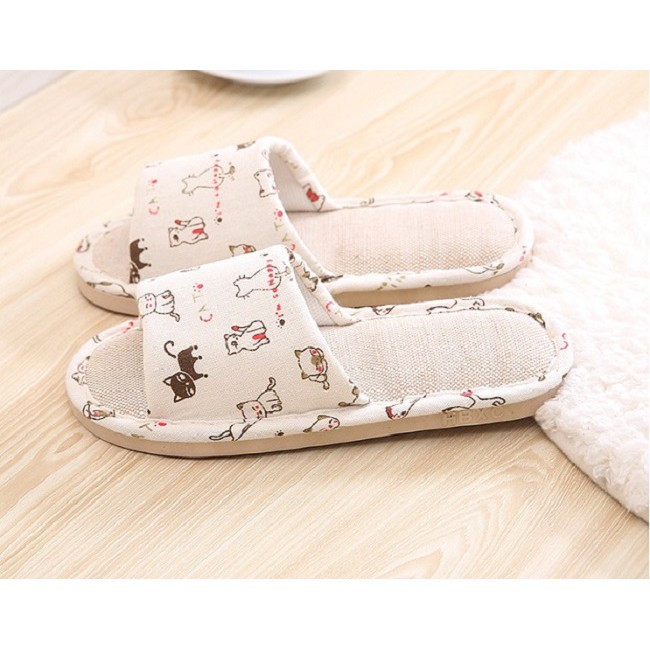 Dép vải đi trong nhà - Họa tiết Mèo - DV.02 | BigBuy360 - bigbuy360.vn