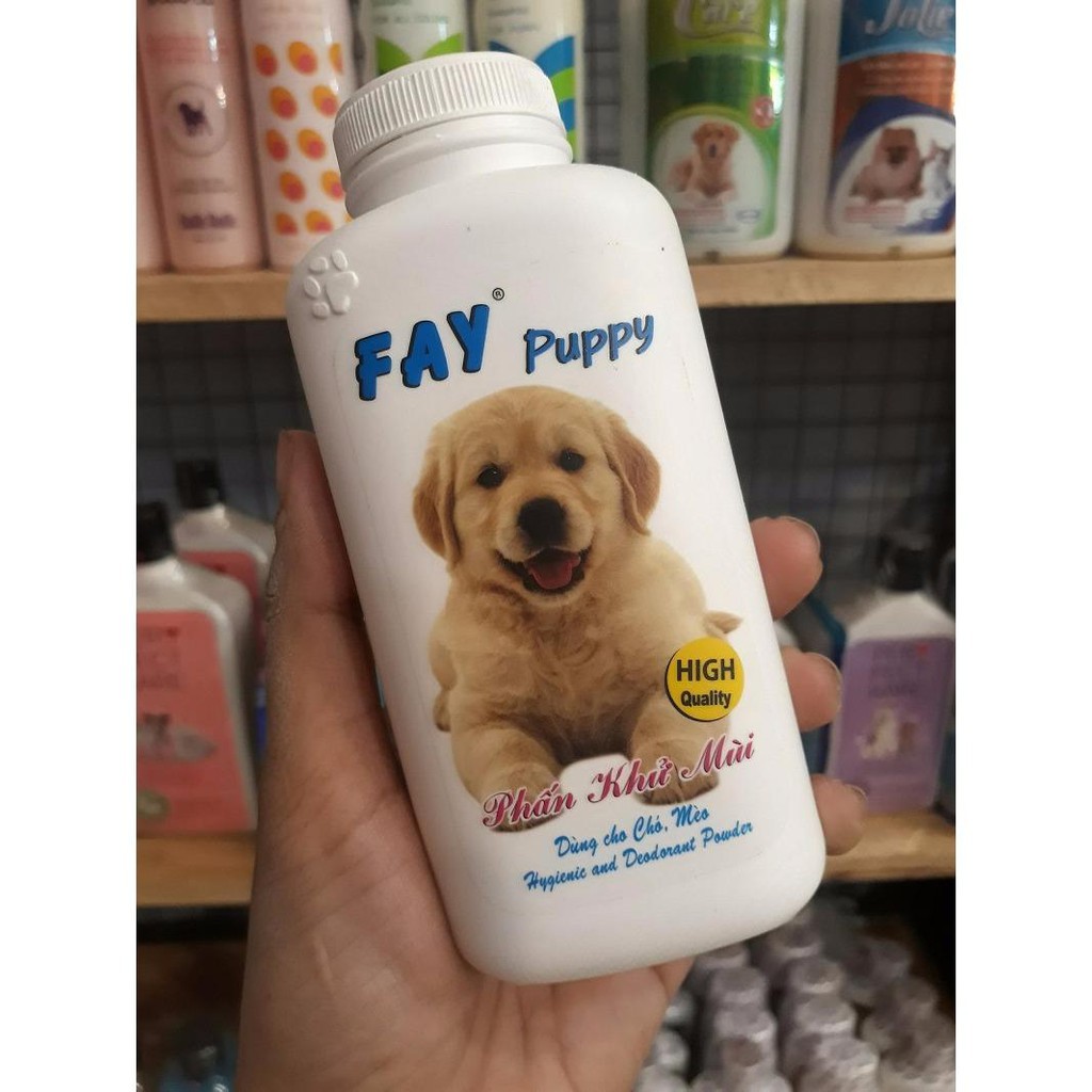 PHẤN THƠM KHỬ MÙI, TẮM KHÔ CHO CHÓ FAY PUPPY - 120G