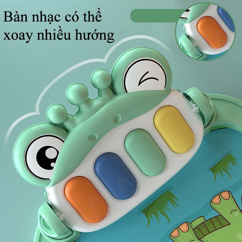 Thảm Nhạc Cho Bé Cao Cấp Litte Baby Hình Thú Ngộ Nghĩnh, Đồ Chơi Cho Trẻ Từ Sơ Sinh, Kích Thích Thị Giác Và Trí Não