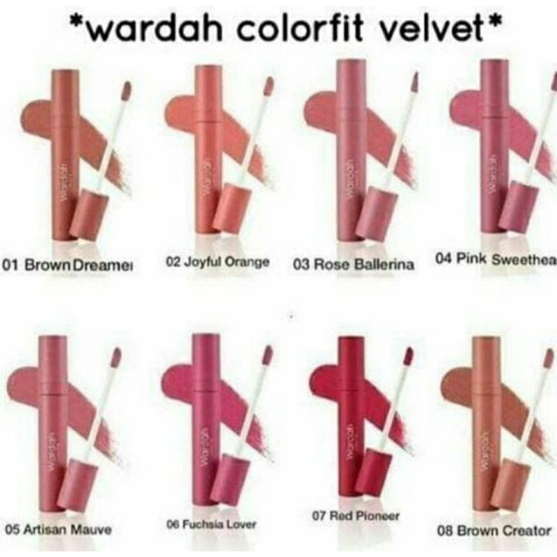 (Hàng Mới Về) Son Lì Wardah Colorfit Mịn Mượt Như Nhung 14 Màu Sắc Lựa Chọn