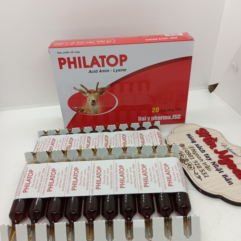 Philatop đạm ống hộp 20 ống thuỷ tinh