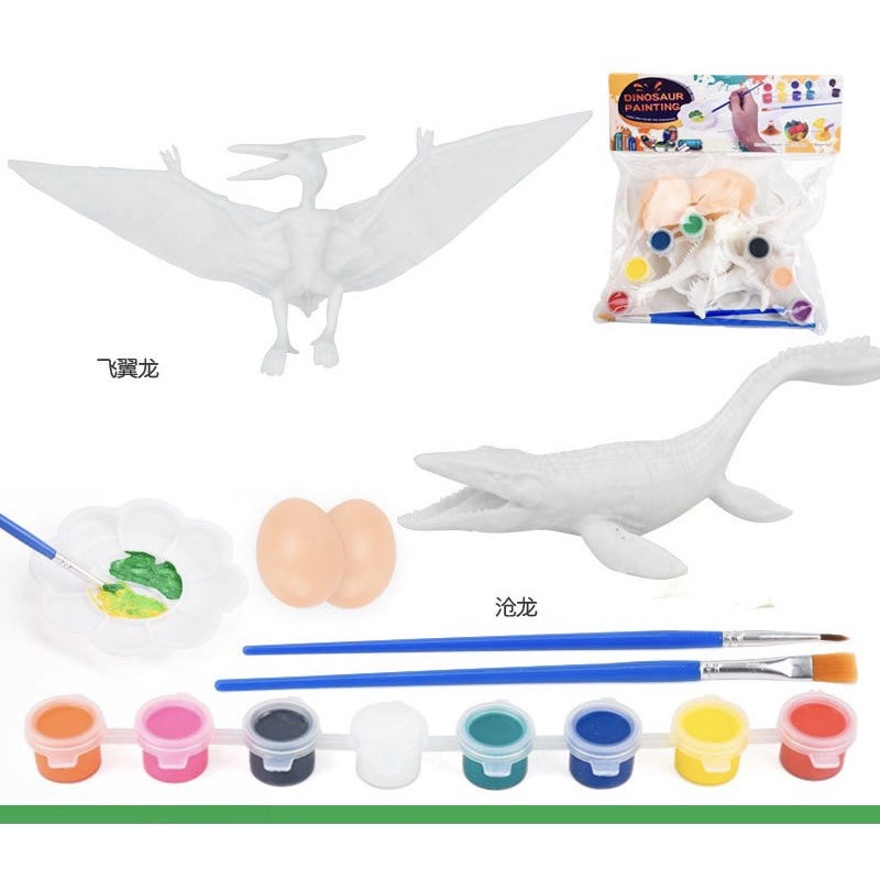 Bộ tô tượng cho bé làm bằng thạch cao kèm 6 màu an toàn giúp trẻ phát triển tư duy sáng tạo hiệu quả - MH: L12