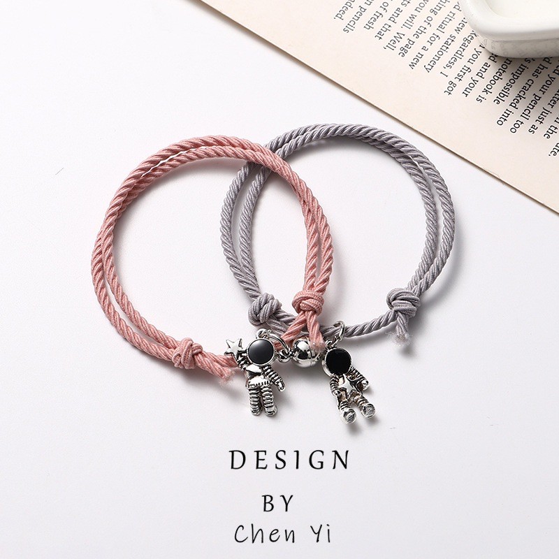 [Có sẵn] SET 2 VÒNG TAY ĐÔI TÌNH YÊU NAM CHÂM ĐÍNH CHARM QUÀ TẶNG 8/3 VTLOVE04