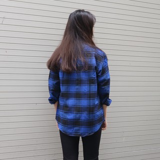 Áo khoác Flannel unisex-Fox (somi caro)