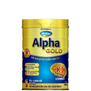SỮA BỘT DIELAC ALPHA GOLD STEP 1 - HỘP THIẾC 400G - DÀNH CHO TRẺ 0-6 THÁNG