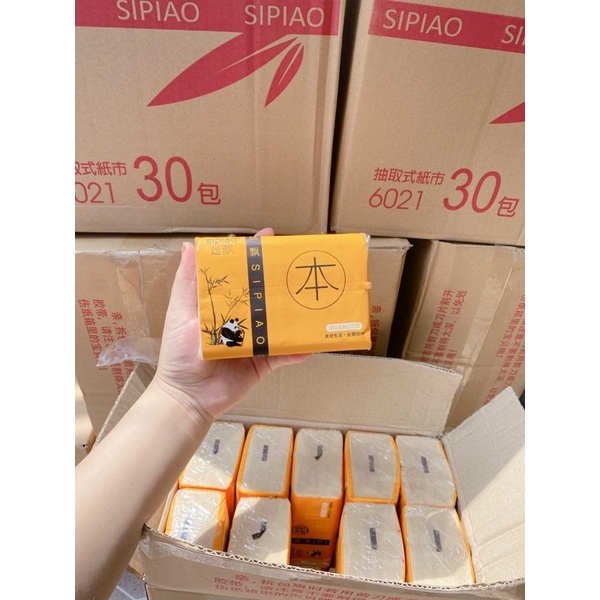 Giấy ăn gấu trúc Sipiao bịch 300 tờ