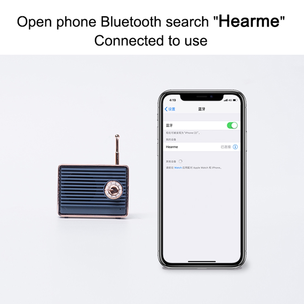 Cyke Loa Bluetooth Không Dây Mini Hình Vuông Giảm Tiếng Ồn Phong Cách Retro Sáng Tạo