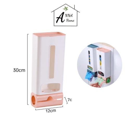 Hộp đựng túi nilong, túi rác 2 ngăn cao cấp dán tường tiện lợi - Gia dụng Anna.