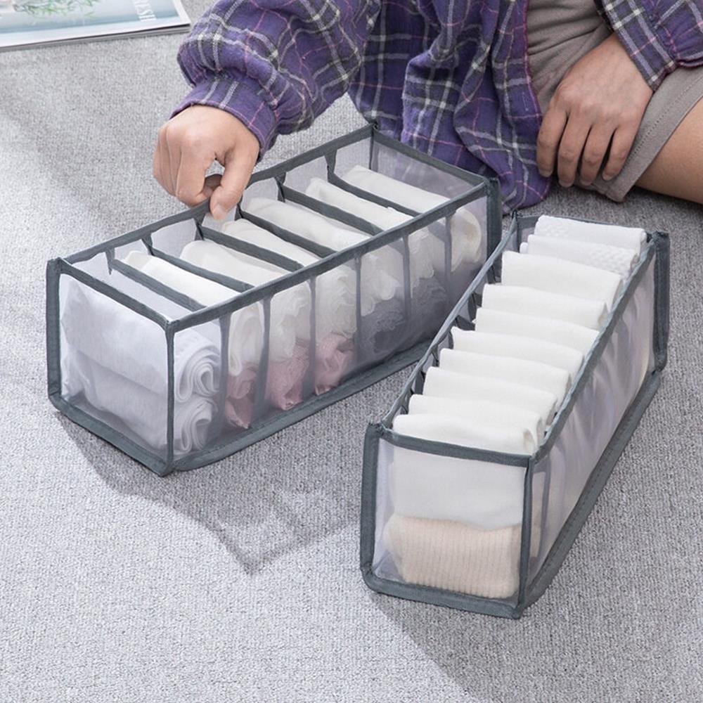 Khay đựng tất và đồ lót Vải lưới 7 ngăn 32x12xCao12cm mã 18009