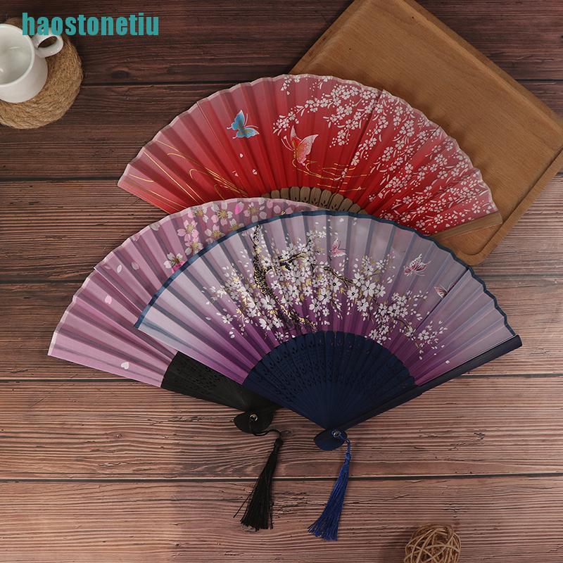 [Hàng mới về] Quạt xếp bằng tre phong cách Trung Hoa kiểu dáng