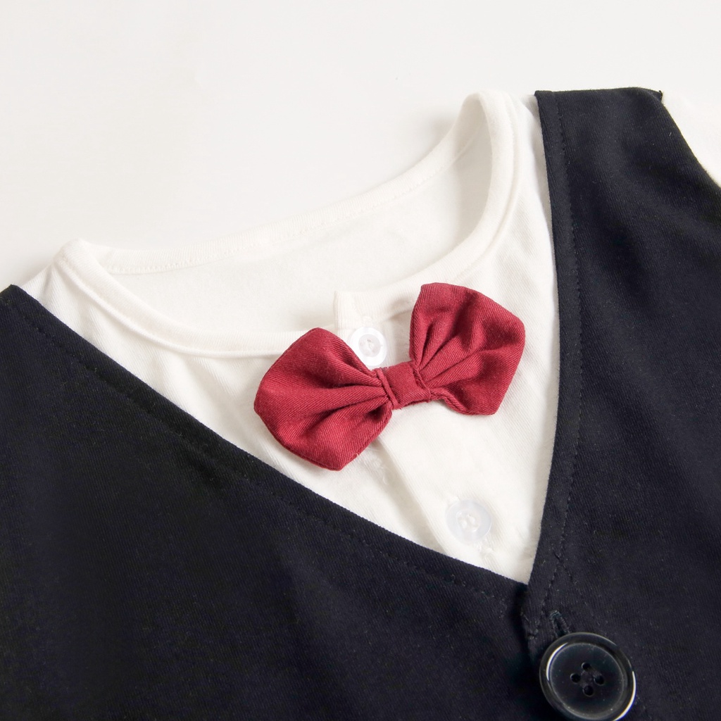 Áo liền quần Sanlutoz vải cotton tay ngắn thời trang mùa hè cho bé trai