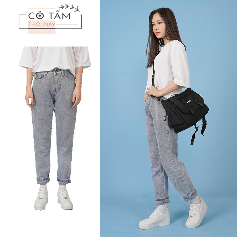 Quần jean, jeans nữ, baggy,Dáng ống rộng, suông - ảnh thật shop tự chụp Cô Tấm - Phong cách Hàn Quốc