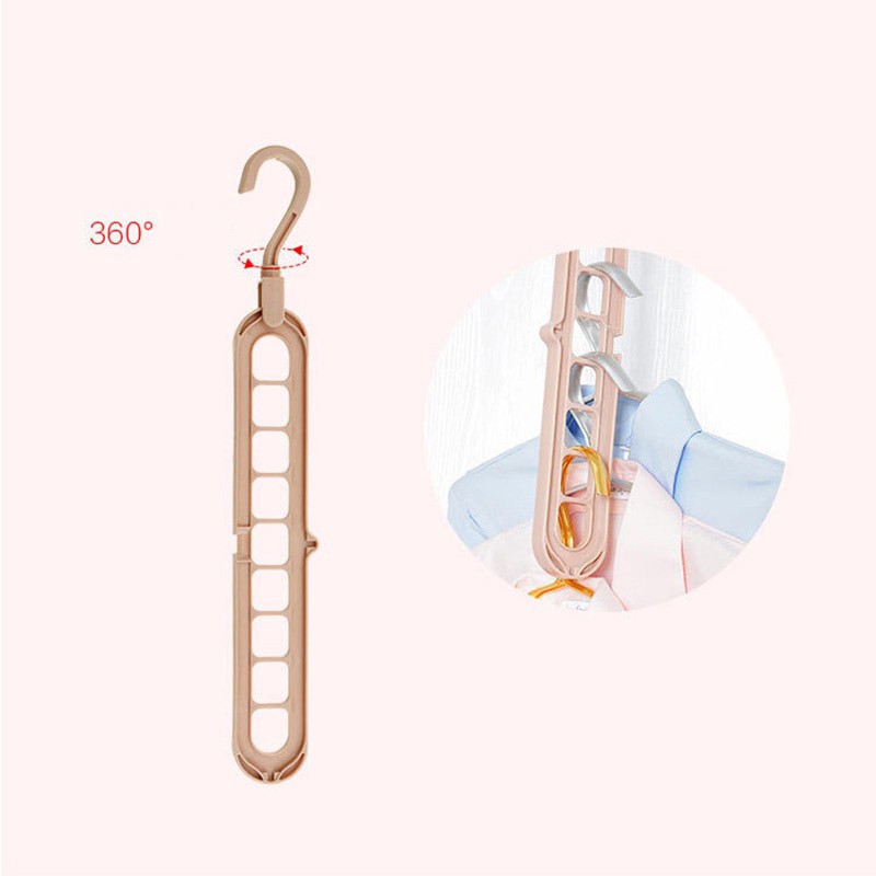 Móc treo quần áo đa năng 9 lỗ thông minh đồ dùng tiện ích trong gia đình - MTQA9LR - Thị trấn đồ chơi