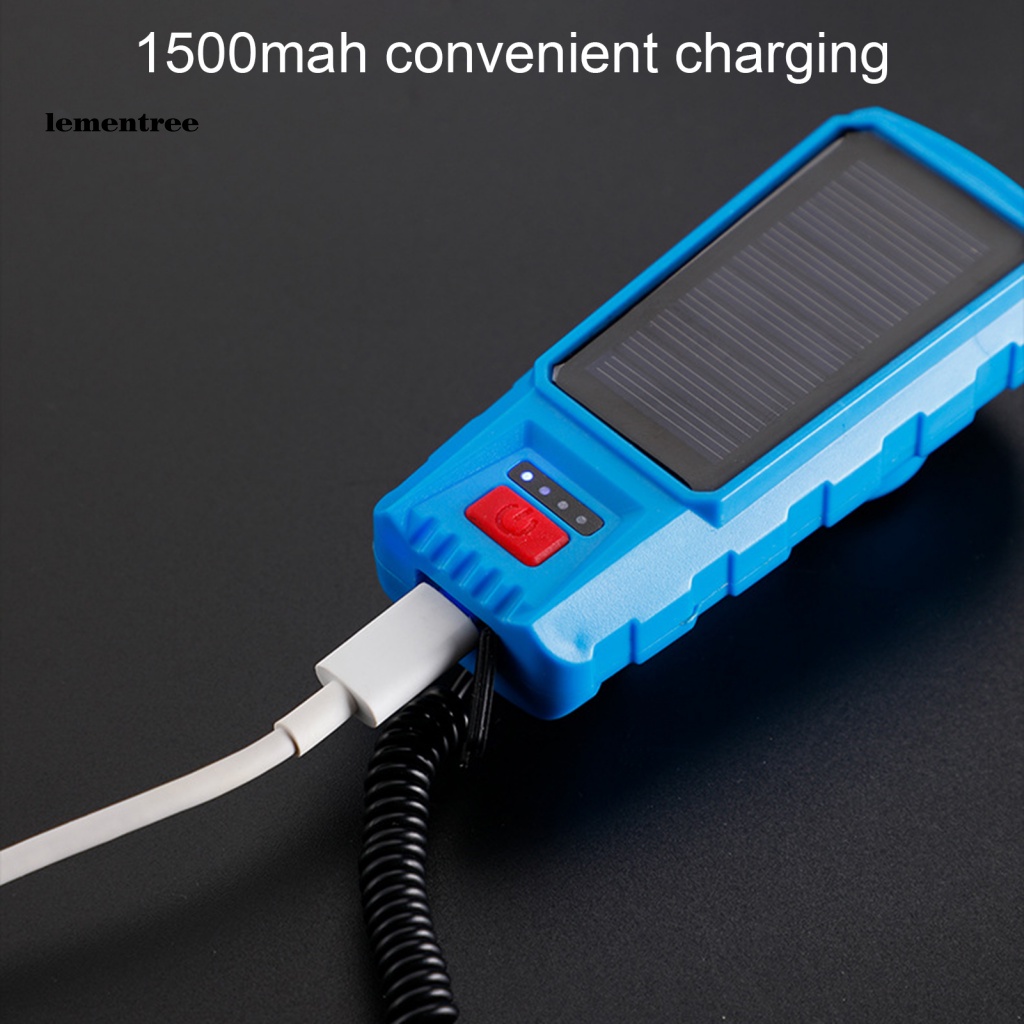 Đèn Pin Năng Lượng Mặt Trời 400 Lumens 3 Chế Độ Sáng Cao Cho Xe Đạp