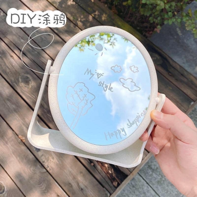 Gương lúa mạch để bàn decor siêu cute
