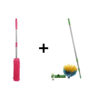 Combo Cây Quét Trần Lau Kiếng kokOmega (4in1) và Chổi Đinh San Tander OMCQ-110