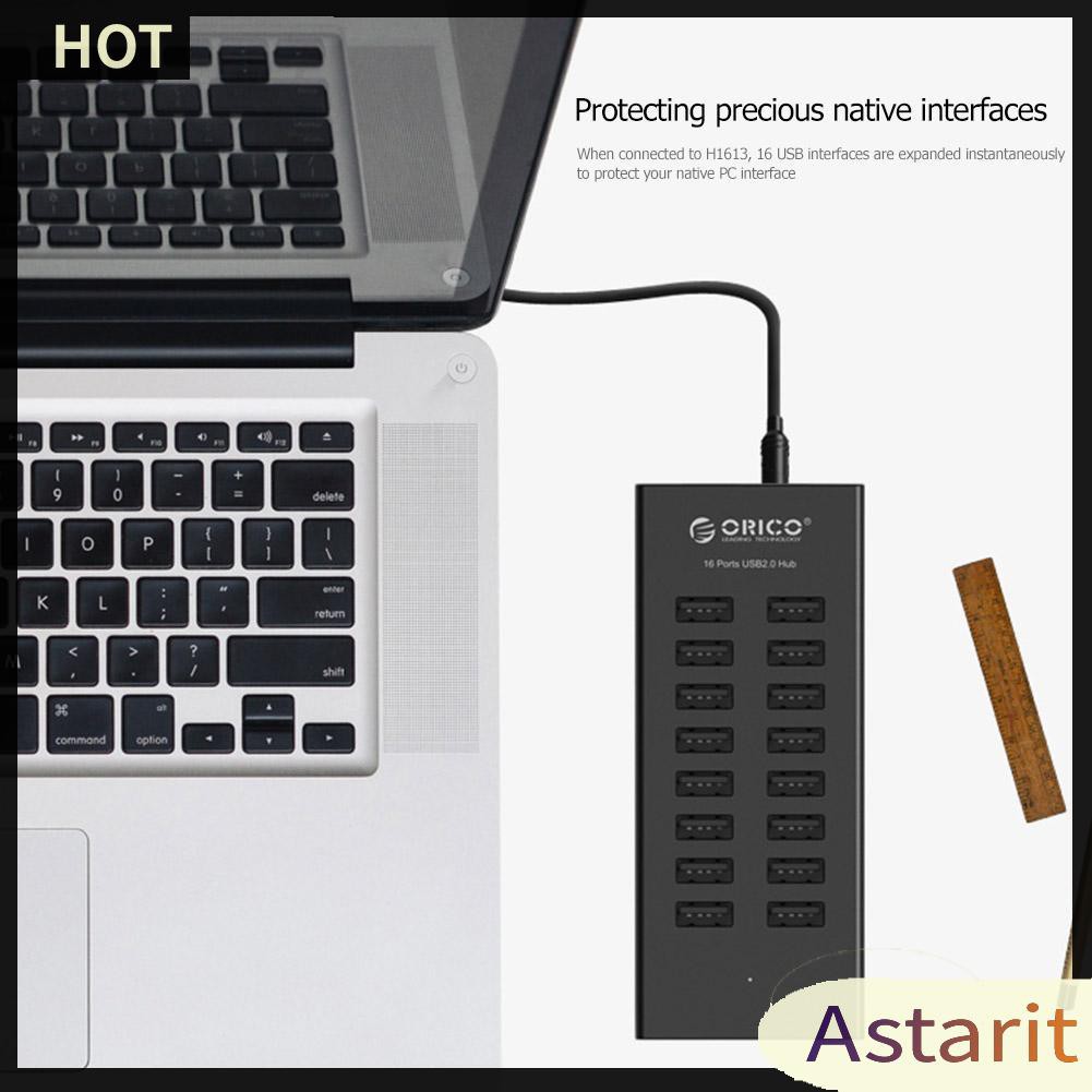 ORICO H1613 16 Port USB 2.0 HUB USB Charging Splitter Dock w/ Power Adapter