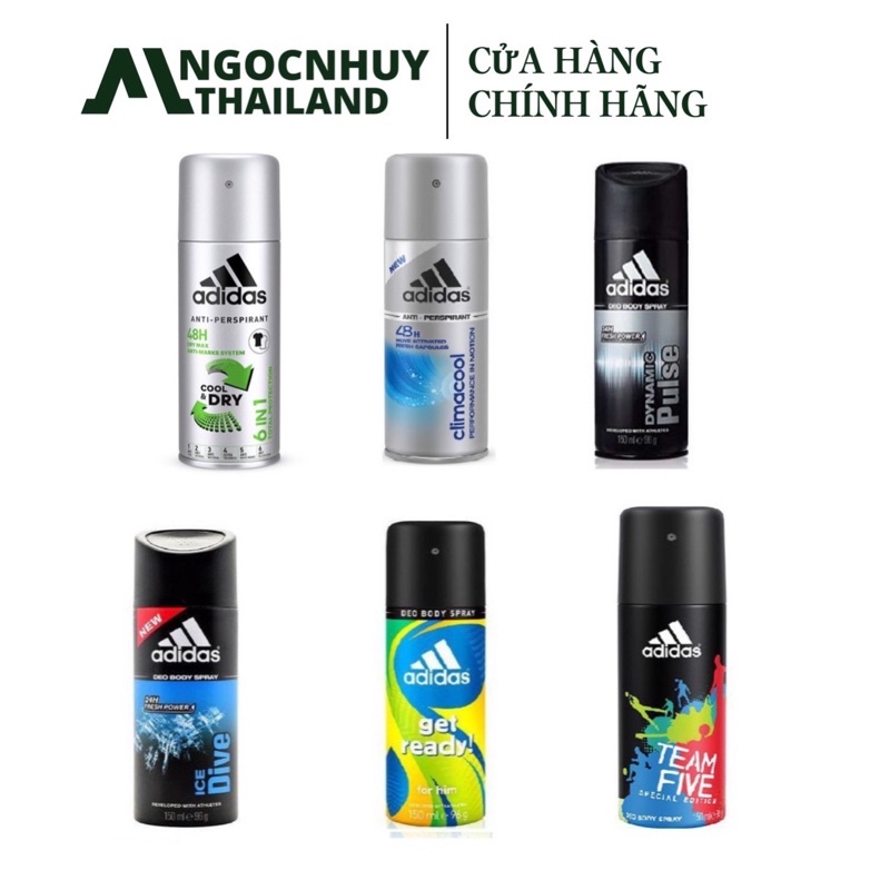 Xịt Khử Mùi Adidas Nam 150ml Made In Poland