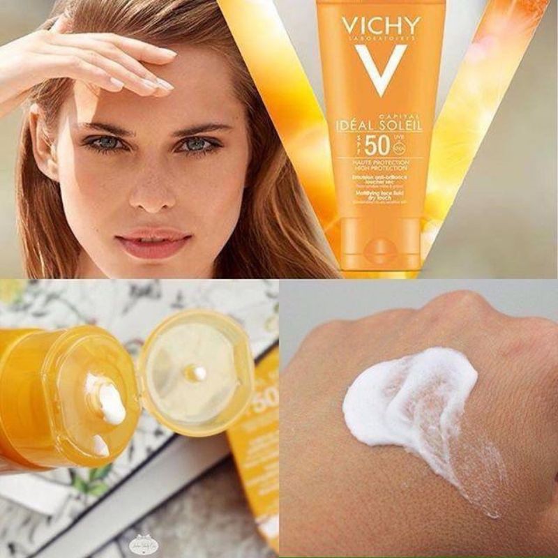 Kem Chống Nắng Không Gây Nhờn Rít Không Màu SPF50 Vichy Capital Soleil 50ml