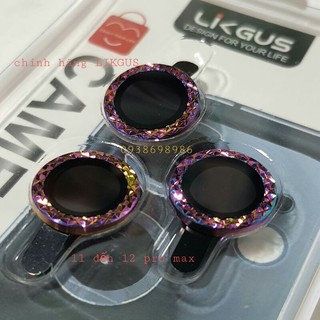 (LikGus )Bộ dán bảo vệ mắt camera kim cương titan cho iPhone 12 Mini, 12 Pro, 12 Pro max, 11, 11 Pro max