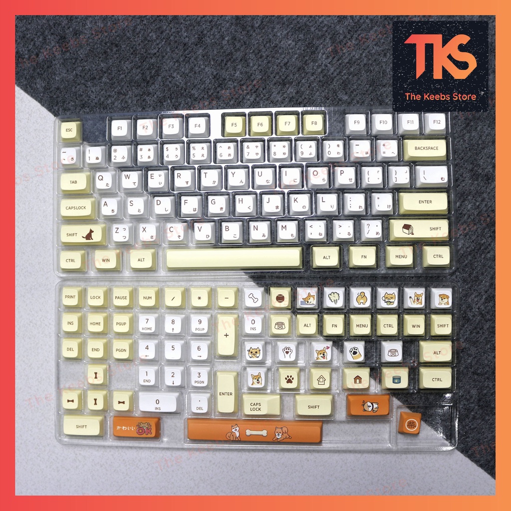 Keycap Shiba Song Ngữ | Profile XDA | PBT Dyesub | Nút bàn phím cơ | TKS