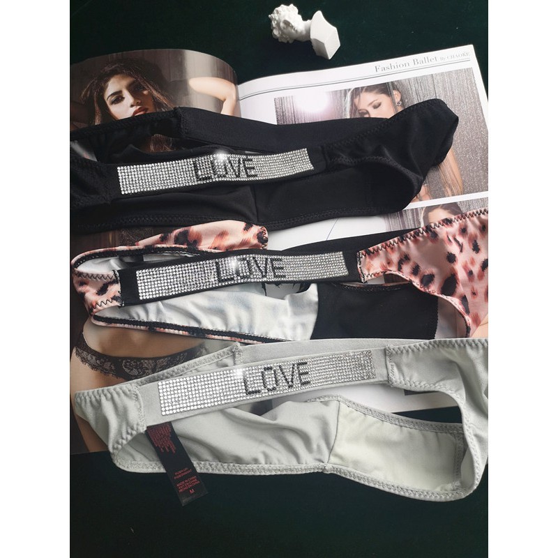 Quần lót cao cấp đính đá Love | BigBuy360 - bigbuy360.vn