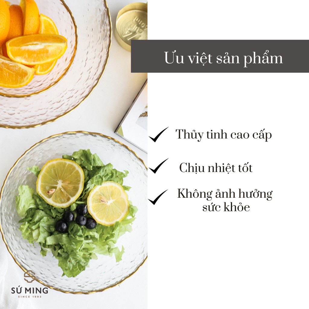 Bát Tô Thuỷ Tinh Đẹp Chấm Bi [NHẬT BẢN][VIỀN VÀNG], kiểu dáng sang trọng, đẳng cấp, giao hàng an toàn.