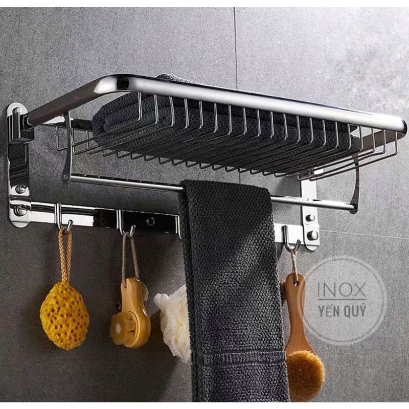 Giàn treo khăn nhà tắm đa năng tiện lợi dài 40/50/60 CM . Giá treo khăn gấp gọn