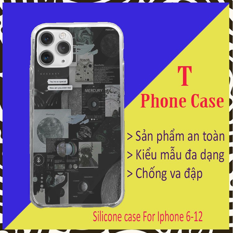 Ốp lưng iphone tranh ghép TPhoneCase mịn siêu mỏng đt Iphone 6 đến 12 PAP20210005