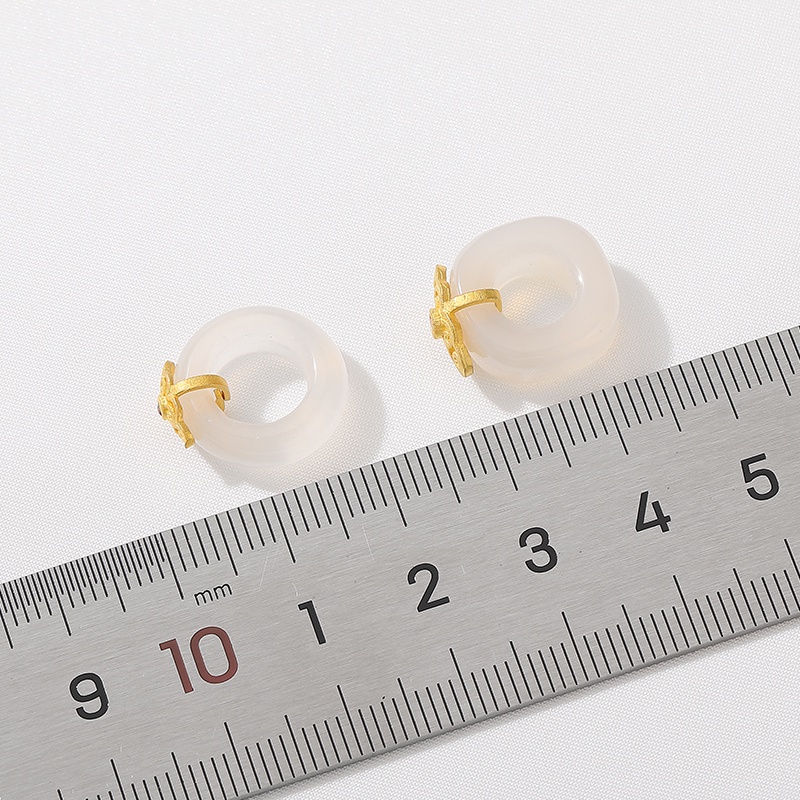 Mặt Dây Chuyền Vòng Tay / Nhẫn Chạy Bộ Màu Vàng Trắng Tự Nhiên diy