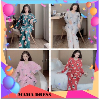 Bộ bầu và sau sinh ở cữ dài tay CÓ CÚC CHO BÉ TI CHẤT LANH FREESIZE nhẹ nhàng, ÊM ÁI, SIÊU MÁT B05