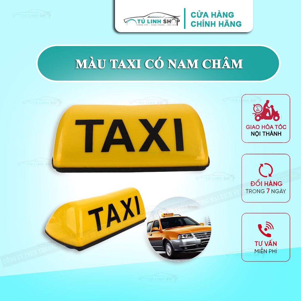 Mào TAXI hút nam châm có đèn LED gắn nóc ô tô, 28cm và 35cm