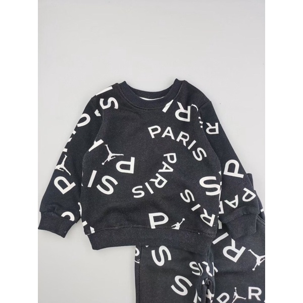 Bộ nỉ thể thao Paris bé trai