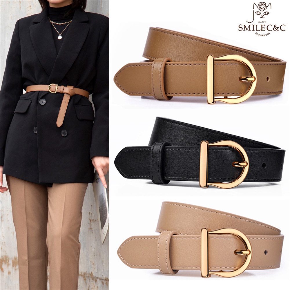 SmileFairyCC【COD &amp; Hàng Có Sẵn】Thắt Lưng Da Mềm Mỏng Kiểu Hàn Quốc Thời Trang Cho Nữ