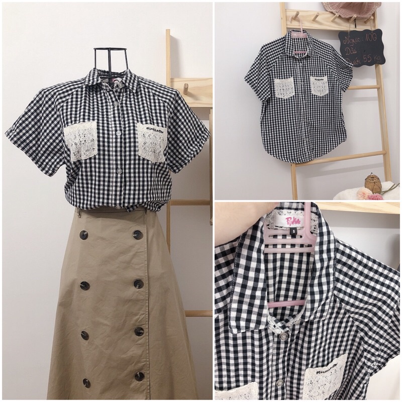 Sơ mi tay ngắn đi làm đi chơi dưới 55 kg