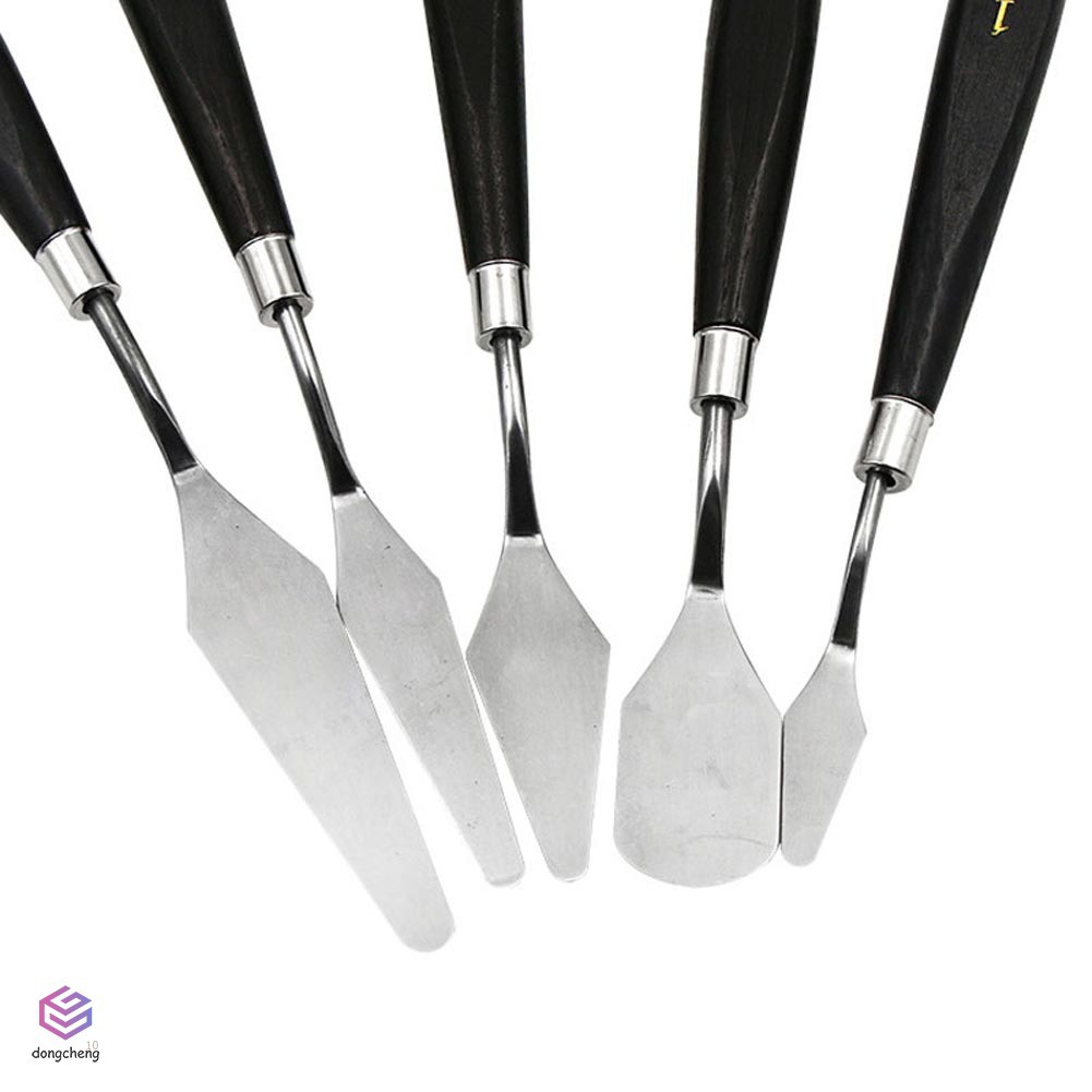 Set 5 Dụng Cụ Trộn Màu Vẽ Tranh Sơn Dầu Bằng Thép Không Gỉ