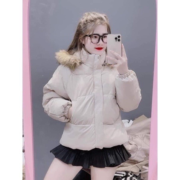 Áo Khoác Phao Mũ Lông Form Rộng, Áo Phao Nữ Đại Hàn Ulzzang ZADOLA
