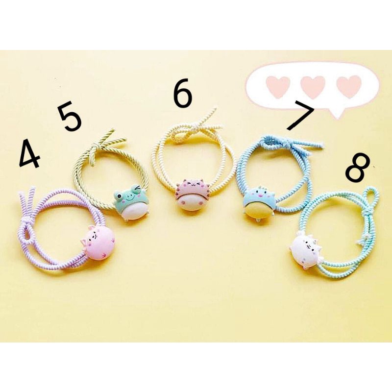 Dây cột tóc cao su co giãn hình thú, trái cây dễ thương ngọt ngào dành cho nữ