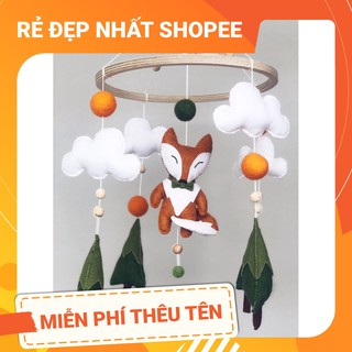 [FREESHIP+TẶNG TÚI TỎI] Đồ chơi treo nôi cũi handmade ảnh thật 💯,xoay phát nhạc mẫu CÁO 1 kích thích thị giác