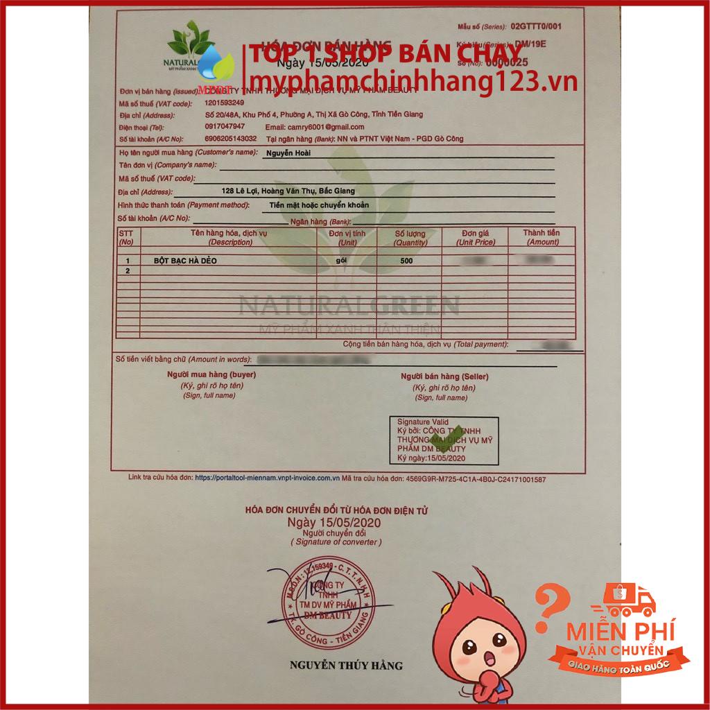 Bột đắp mặt nạ Bạc Hà gói 100gr