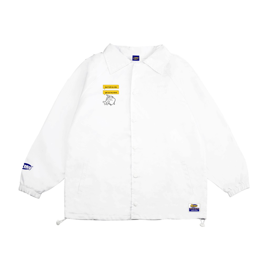 Áo khoác nữ Don't Kill My Vibe vải dù màu trắng, form rộng có hình in - Empty Jacket | BigBuy360 - bigbuy360.vn