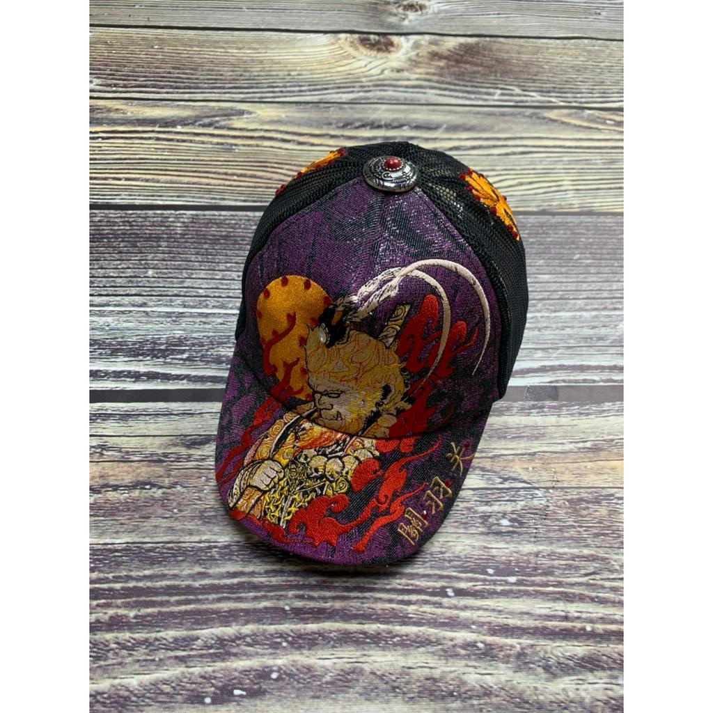 Nón ông địa mũ four 441 ngộ không đính đá phối lưới logo thêu