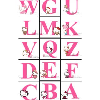 🌻DECAL 26 CHỮ CÁI HELLO KITTY 🎀 KITTY HOUSE