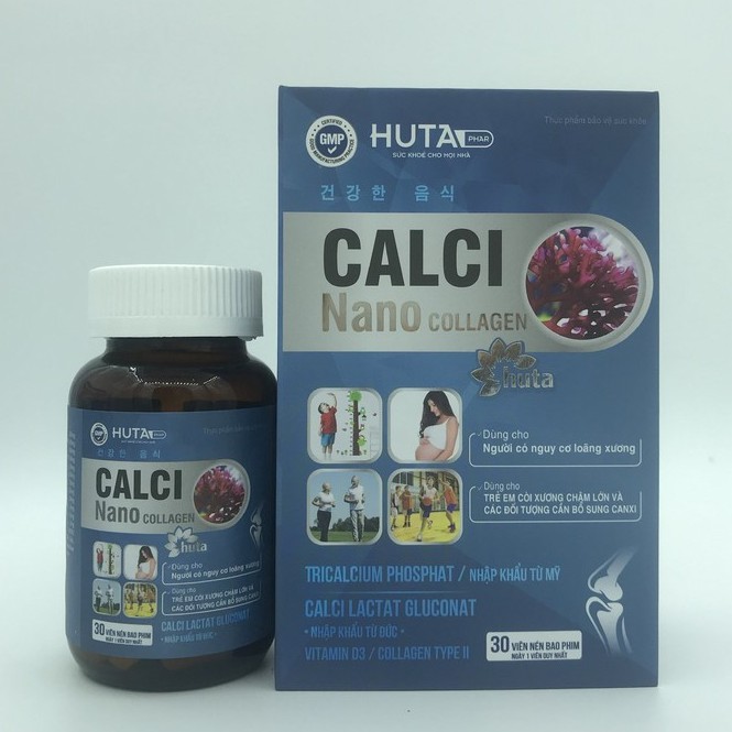 Calci nano collagen chiết xuất từ tảo biển CHÂU ÂU, không lắng cặn, không táo bón