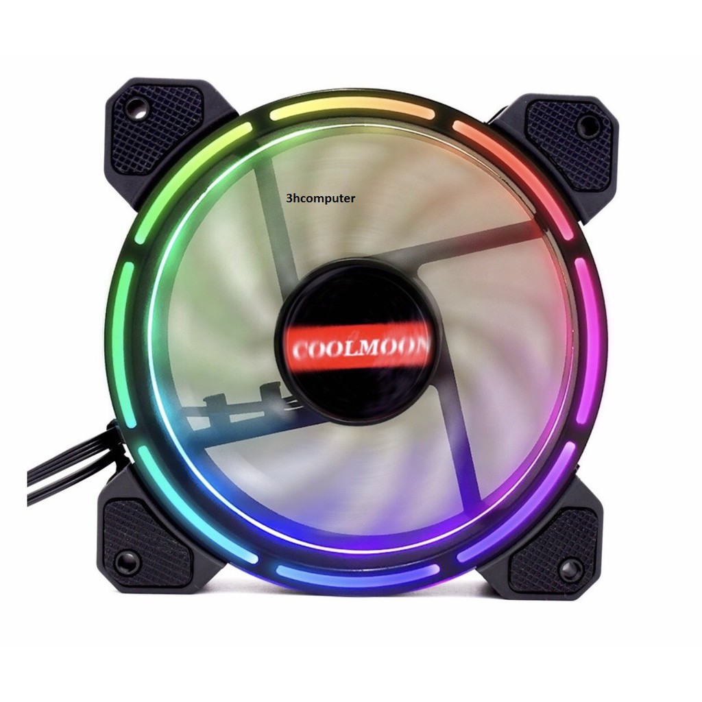 [Combo 5 Fan + Khiển] Quạt Coolmoon RGB V9 + Kèm điều khiển và hub - vít