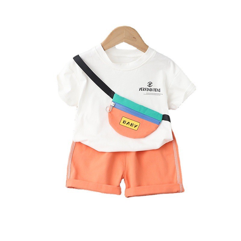 Bộ Trang Phục 2 Mảnh Gồm Áo Thun Tay Ngắn Và Quần short Dễ Thương Cho Bé Trai 0-4 Tuổi