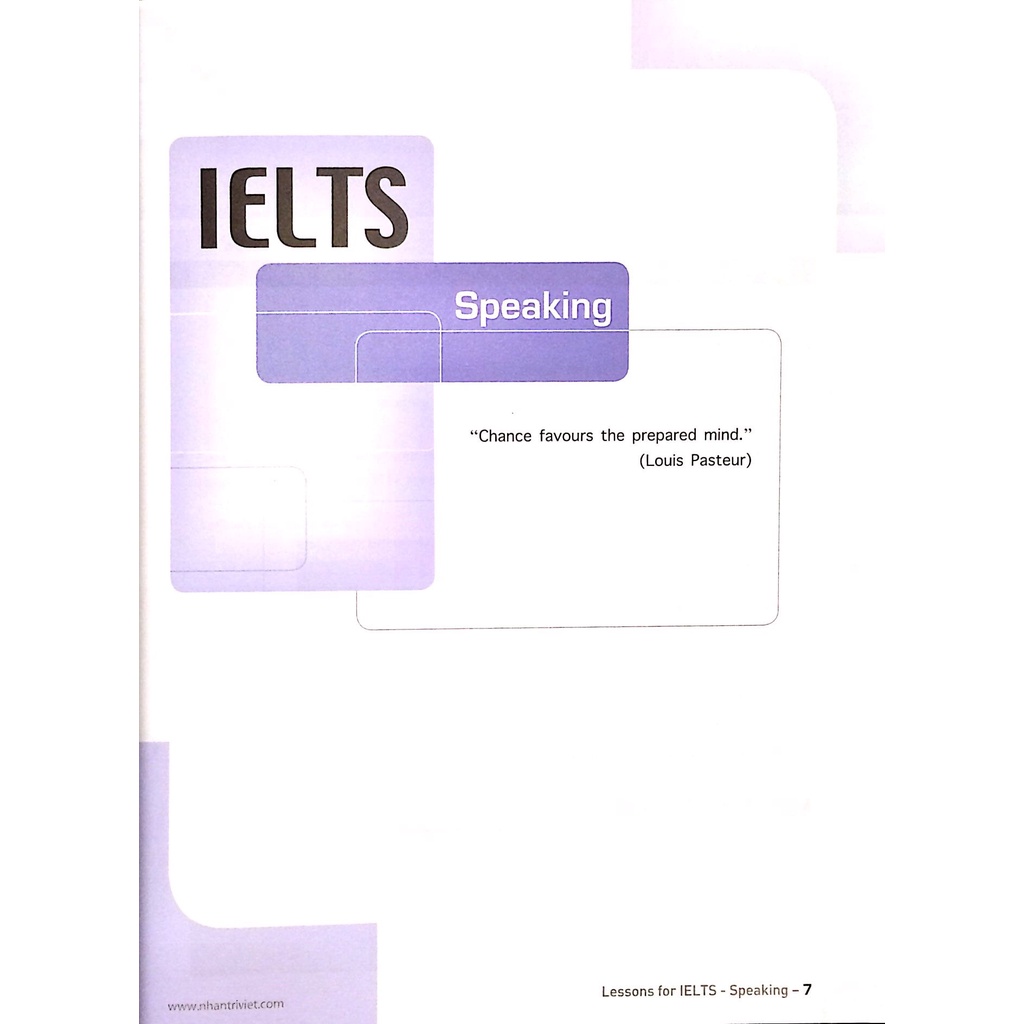 Sách Lessons For IELTS - Speaking