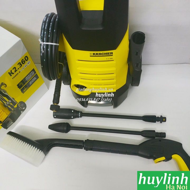 Máy phun xịt rửa xe Karcher K2 360 - Tặng chai dung dịch Karcher 1 Lít